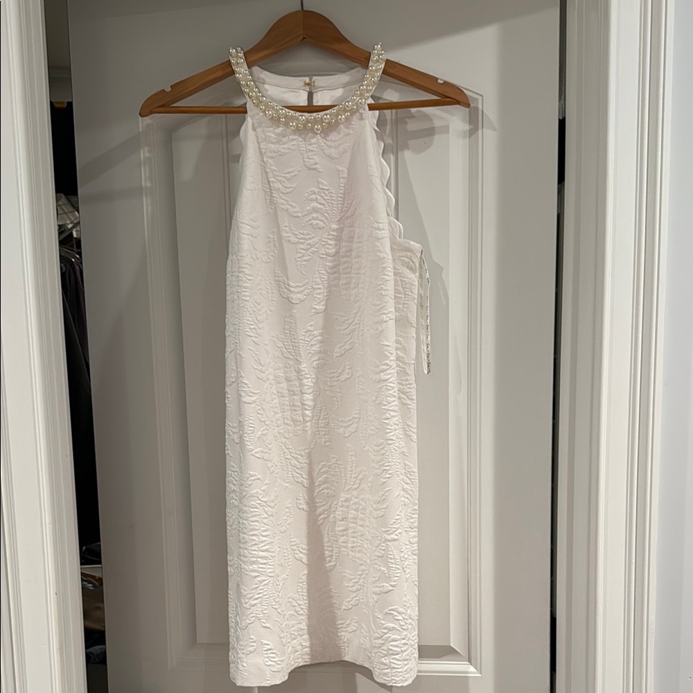 Lilly Pulitzer Cream Halter Sheath Dress NWT